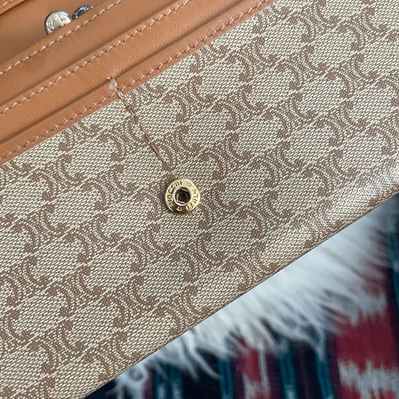 Celine Macadam Long Clip Canvas Vintage Continental Trifold Wallet - Picture 13 of 13